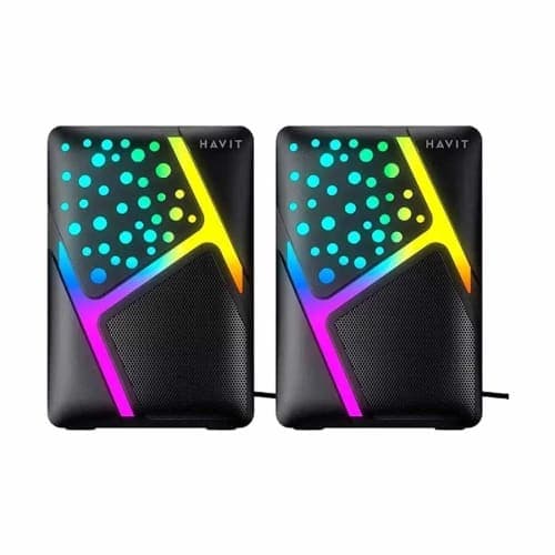 HAVIT SK763 RGB USB Wired Stereo Electronics Sports Black Speaker