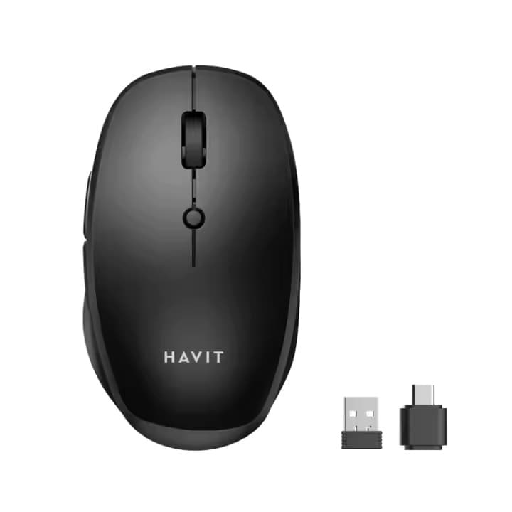 Havit MS50WB Tri-Mode Wireless Mouse | USB / Type-C / Bluetooth - Image 1