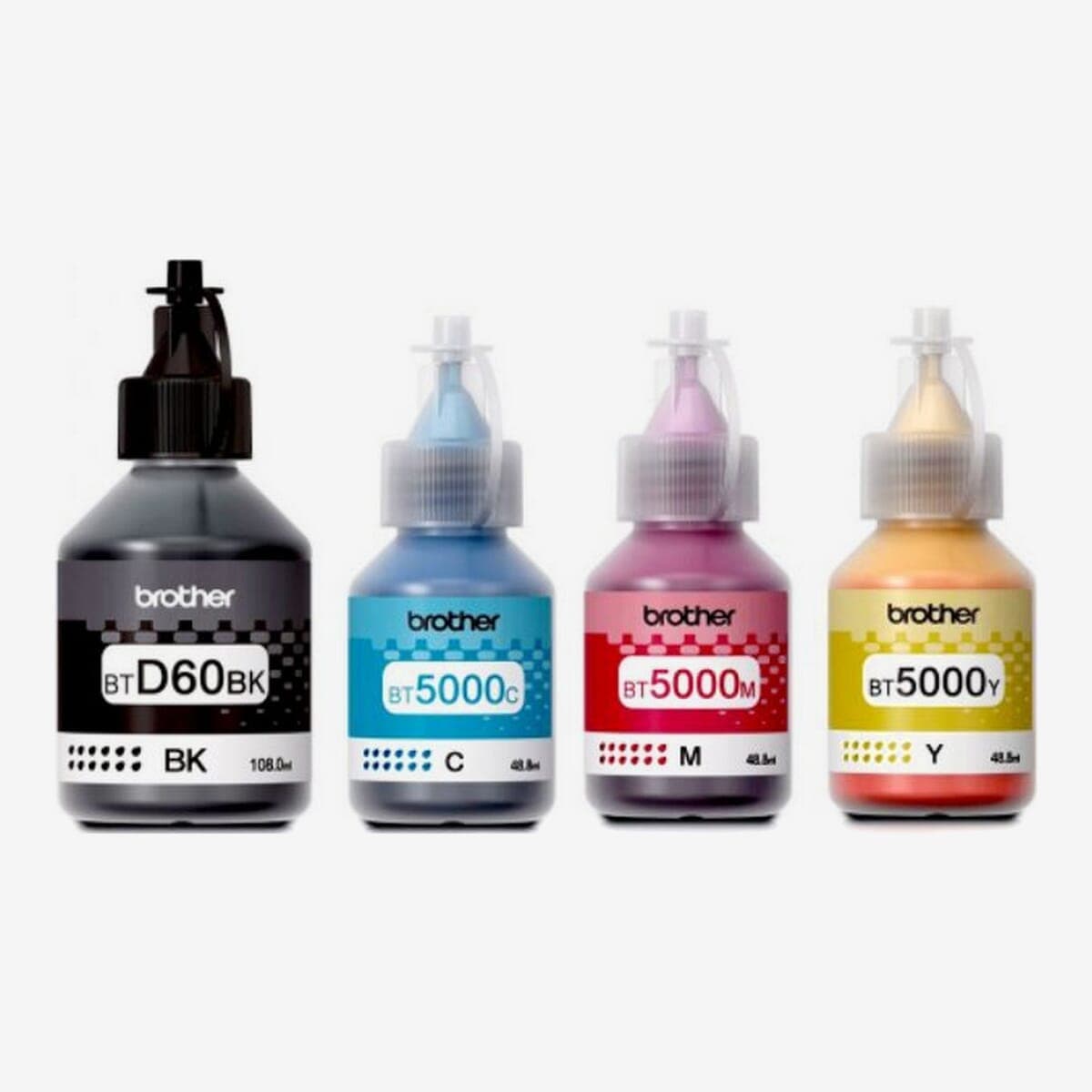 Brother Printer Ink Brother Genuine Ink BT60Bk / BT5000 C / M / Y Ink Bottles Color For Brother printer - Image 1