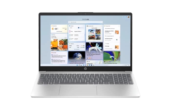 HP Laptop 15-fc196nia (AMD Ryzen 5 7520U Processor | 8GB LPDDR5 RAM | 512GB NVMe SSD Storage | AMD Radeon 610M Graphics | 15.6” FHD (1920 × 1080) Anti-glare Display | Windows 11 | Backlit Keyboard | 1 Year Warranty) - Image 1